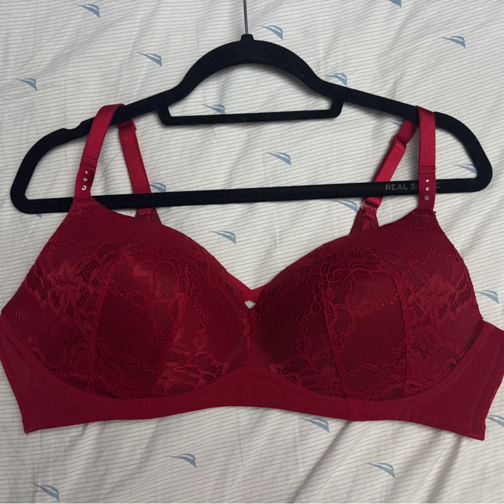 Torrid Red Lace Push Up Bra